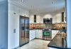 U Shape White Kitchen