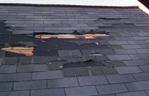 damaged roof - “Clean Your Roof!”