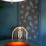 Framed Wallpaper in Dining Room