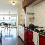red aga kitchen large