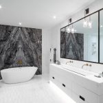 giant stone slab in restroom