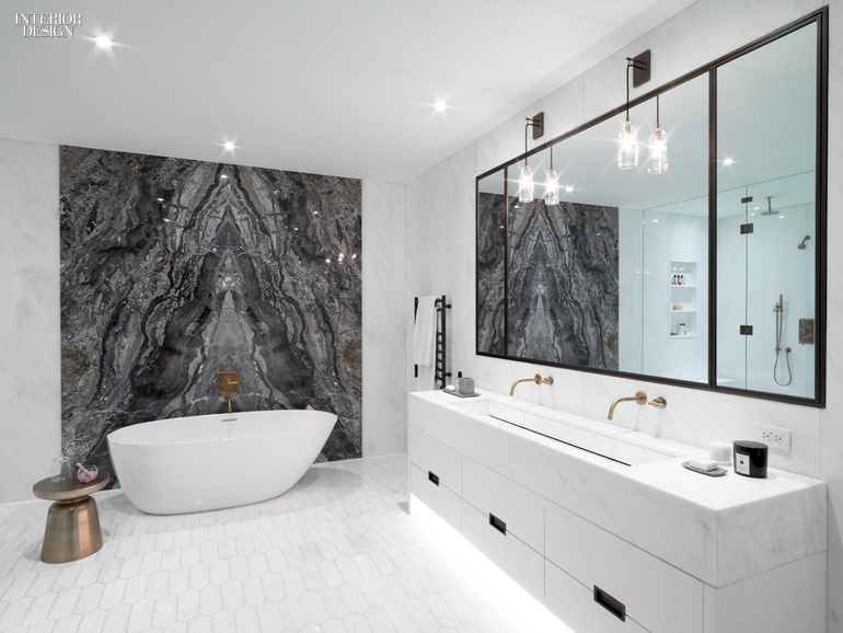 giant stone slab in restroom