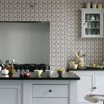 black and white kitchen wallpaper