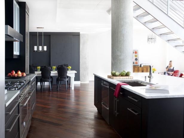 black-cabinets-kitchen-island