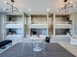 gray-built-in-side-by-side-bunk-beds-storage-drawers