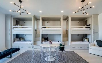 gray-built-in-side-by-side-bunk-beds-storage-drawers