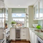 Small kitchen with glass panels