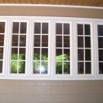 White vinyl window frame