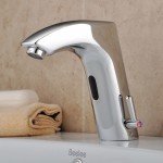 A sensor activated bathroom faucet