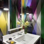 Colorful bathroom design