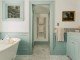 light-blue-seafoam-green-railing-wall-trim-moulding