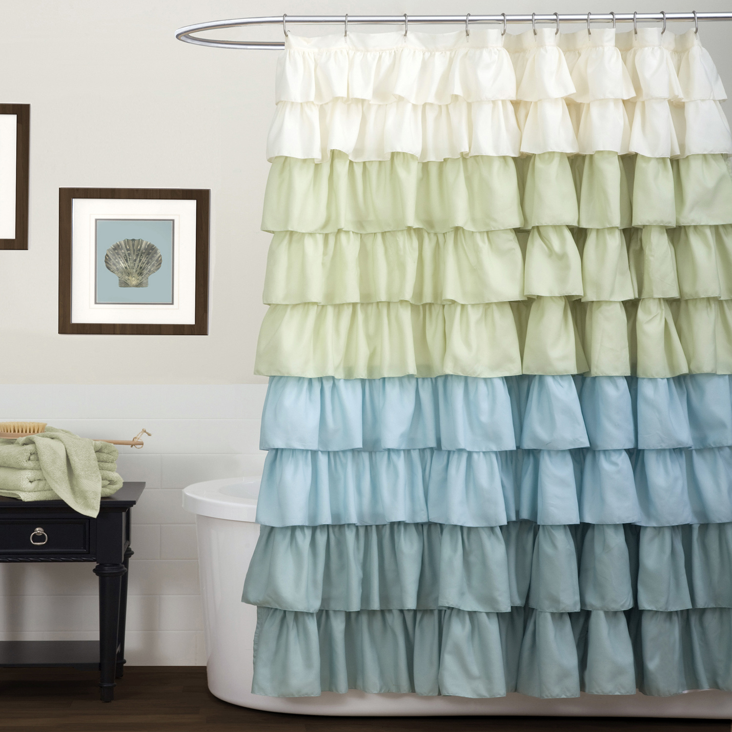 colorful-ruffled-cloth-shower-curtain