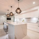 quartz kitchen island