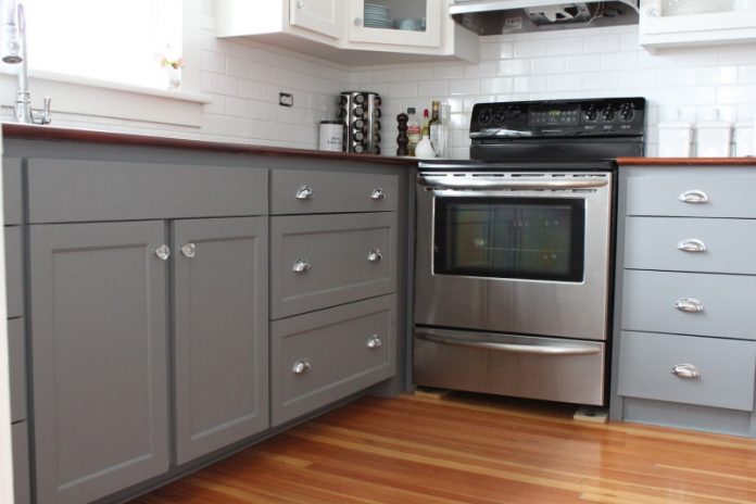 gray-base-kitchen-cabinets-white-walls